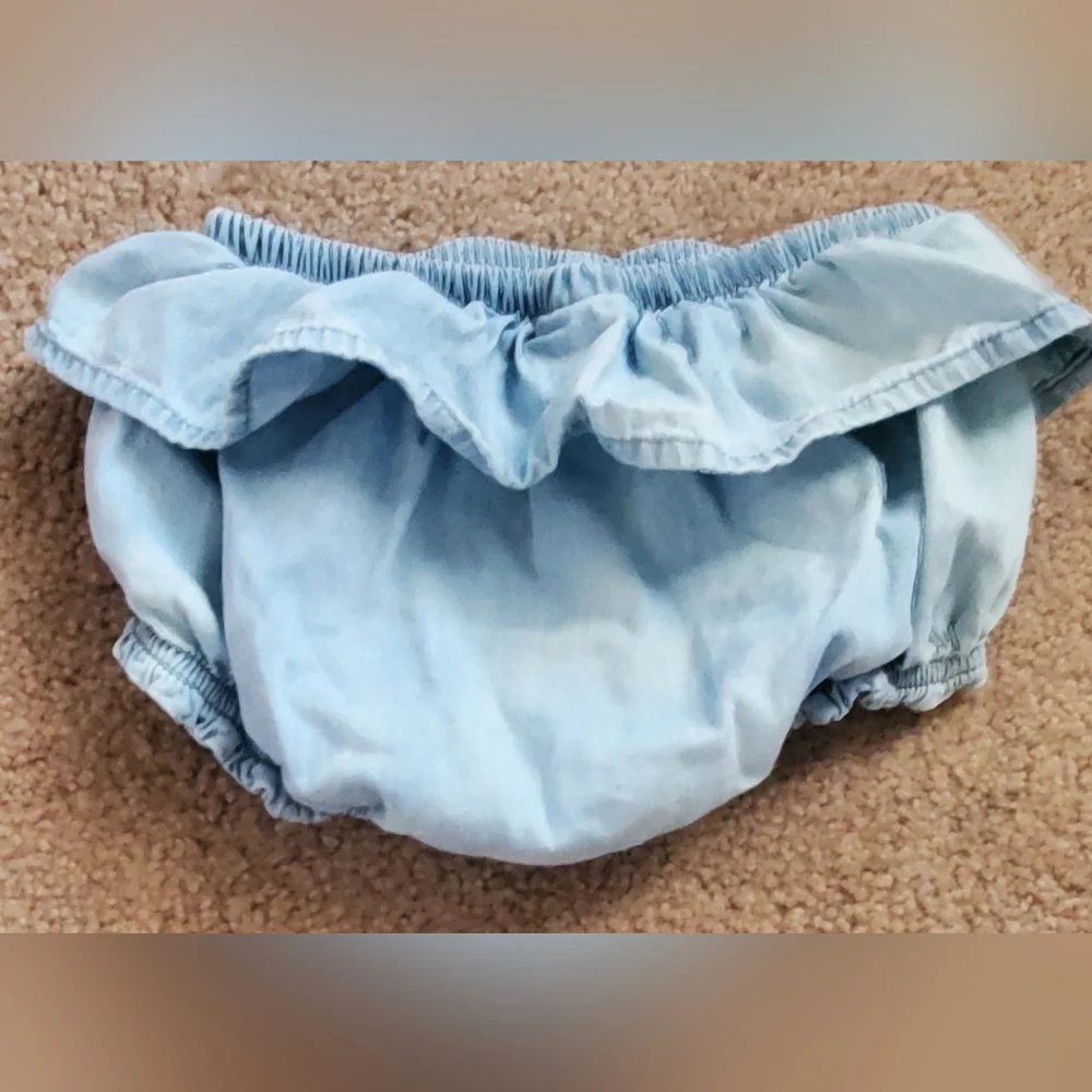 Cat & Jack Light Blue Ruffle Baby Bloomer - Kids Accessories